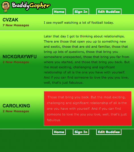 BuddyGopher mockup