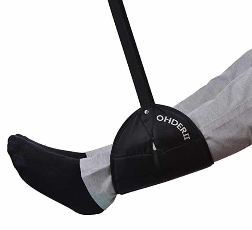 Clip-in airplane foot rest