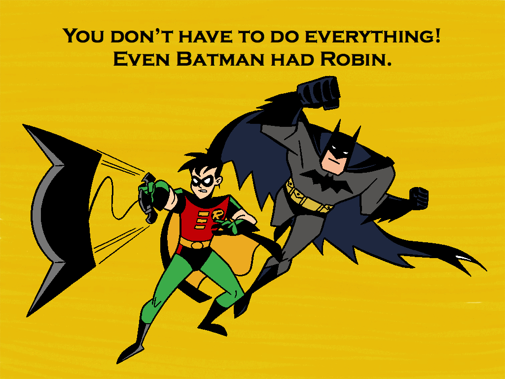 Delegation as represented in two comic book characters