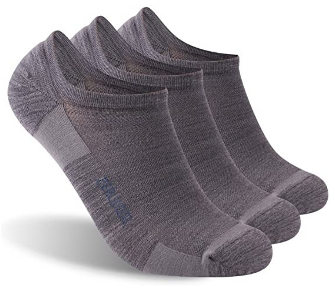 photo of three gray socks