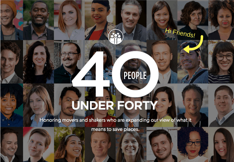National Trust for Historic Preservation list of 40 People Under 40