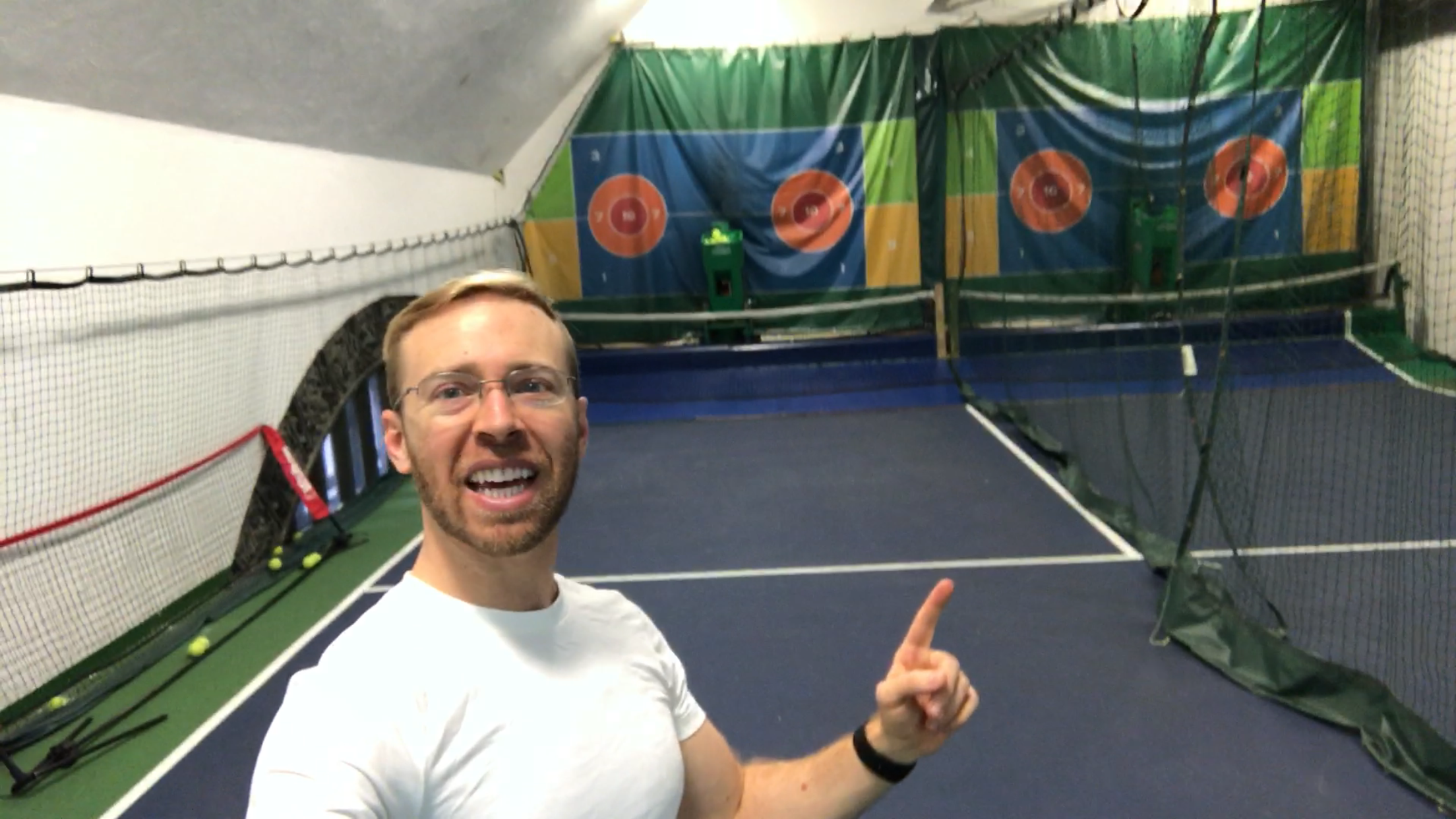 Me on one of the practice tennis courts in Grand Central