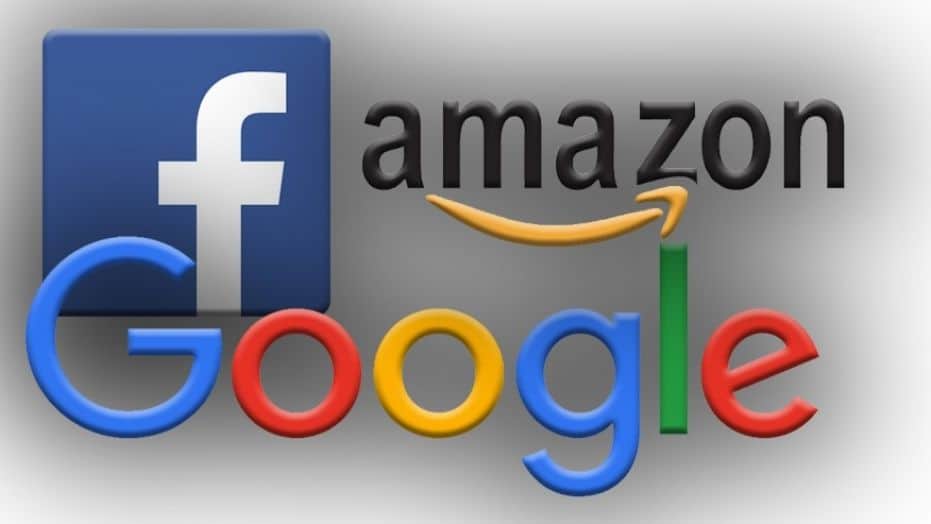 Facebook Amazon Google logos