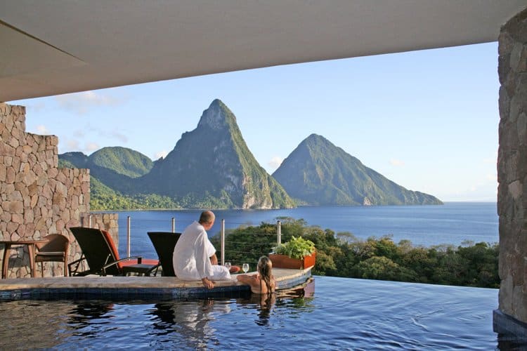 Nice vacation home with karst topography in the background