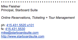 Mike Fleisher at Starboard signature