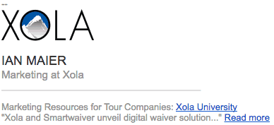 Ian at Xola signature