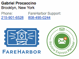 Gabriel Procaccino at FareHarbor signature