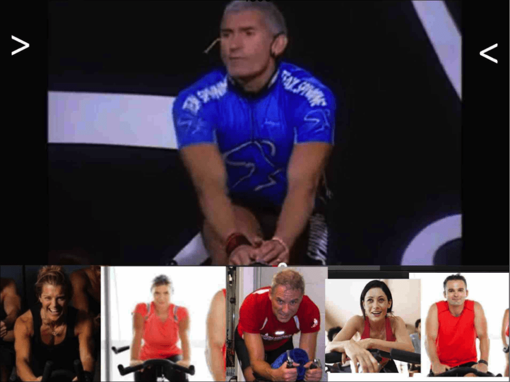 A gallery of streamers with one of them showing bigger than the others