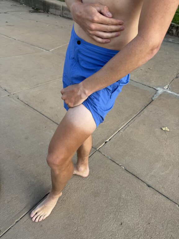Tan line on leg