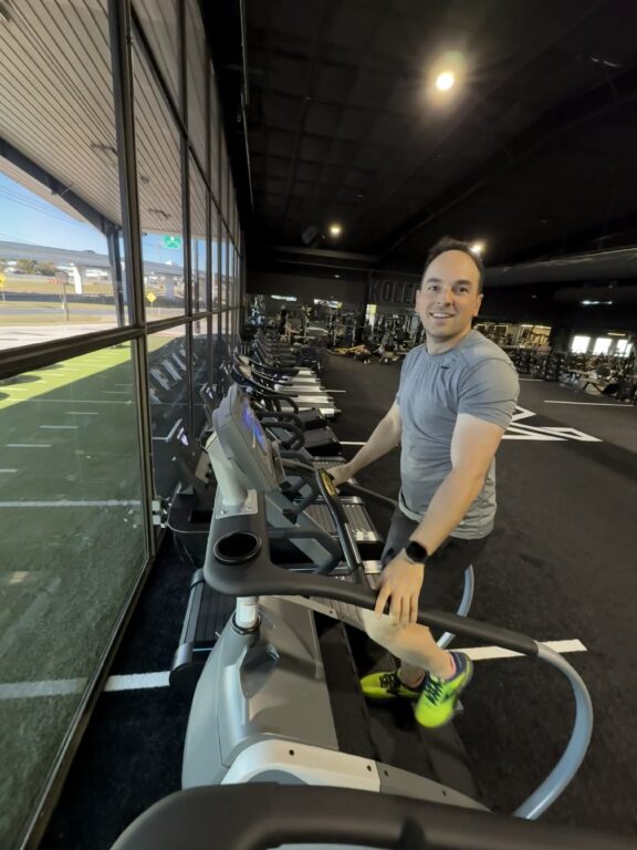 Man on treadmill