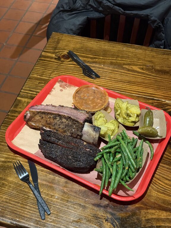 Tray full of food
