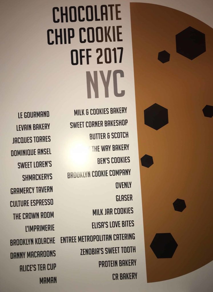 Sign that lists the names of all the bakeries and bakers who donated
