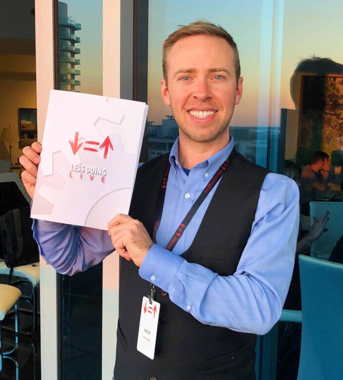 Nick Gray at the Less Doing workshop with Ari Meisel in Miami