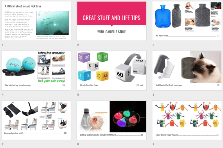 Slides of neat things recommended by Danielle Strle