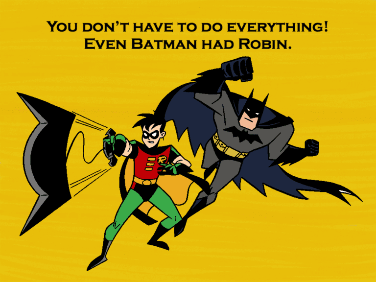 Delegation as represented in two comic book characters