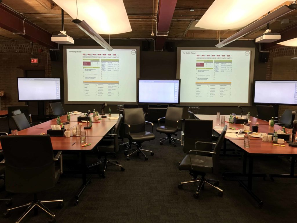 tables at the end of the first 10X Bootcamp