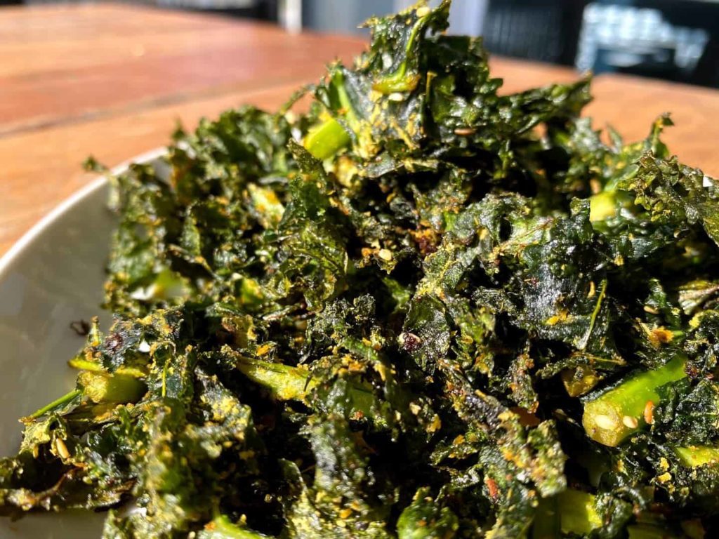 Kale in the oven