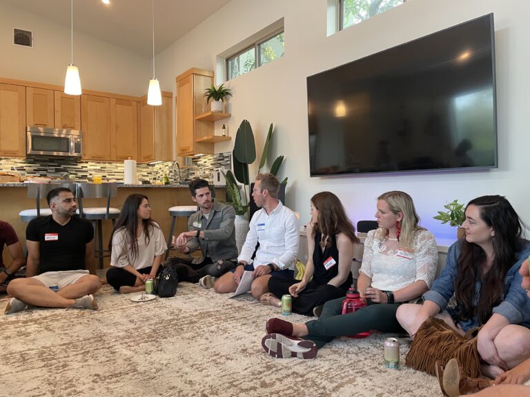 Nick and friends in Texas talking about dating