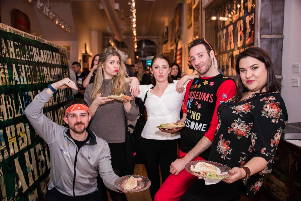 The Museum Hack NYC team at Nick Gray's 36th birthday party