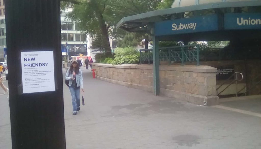 Searching For New Friends With Flyers in NYC
