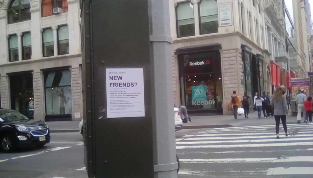 Searching For New Friends With Flyers in NYC