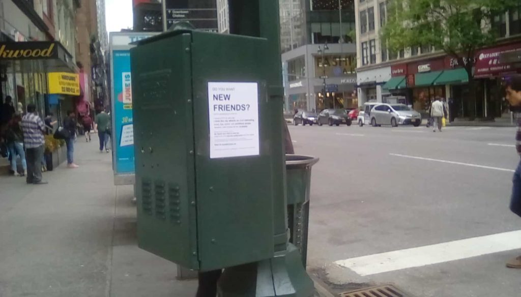 Searching For New Friends With Flyers in NYC