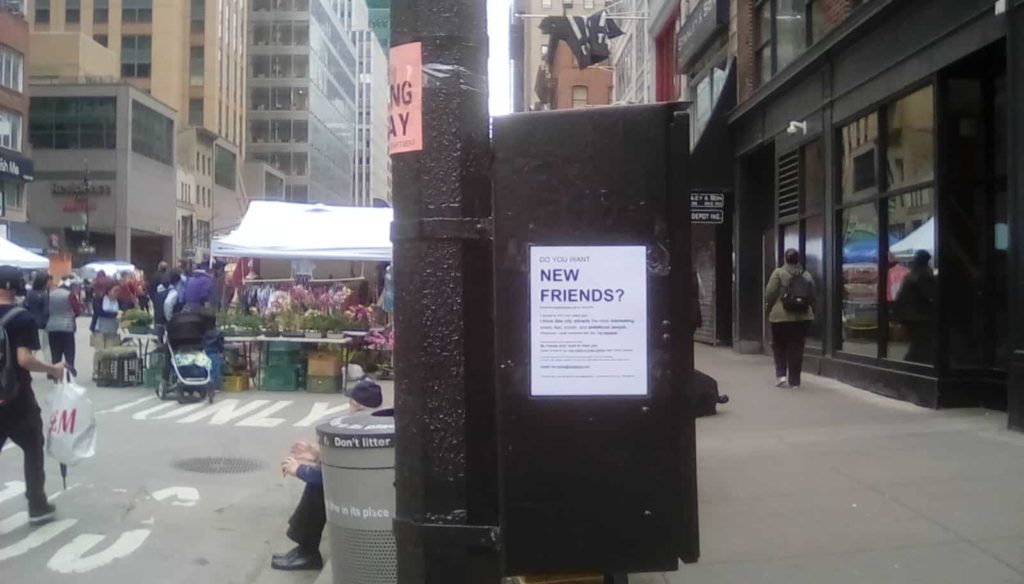 Searching For New Friends With Flyers in NYC