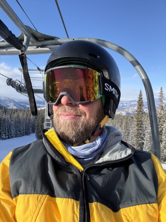 man with skii outfit