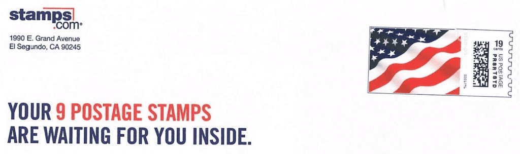 Your nine postage stamps are waiting for you inside