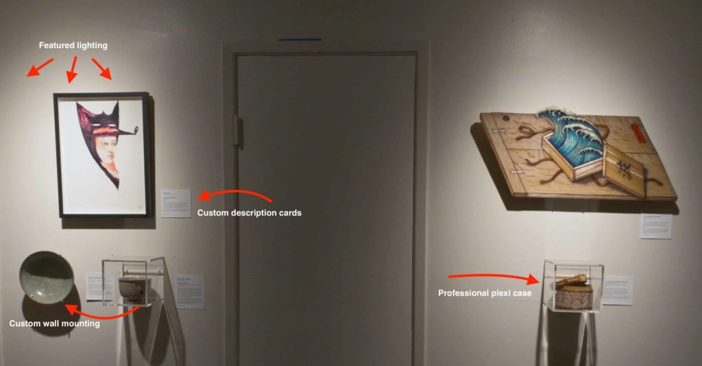 Tynan's home museum has several exhibits mounted directly on the wall