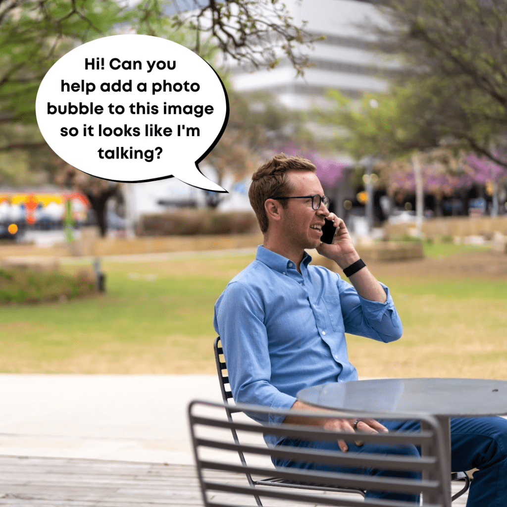 Nick Gray talking on the phone