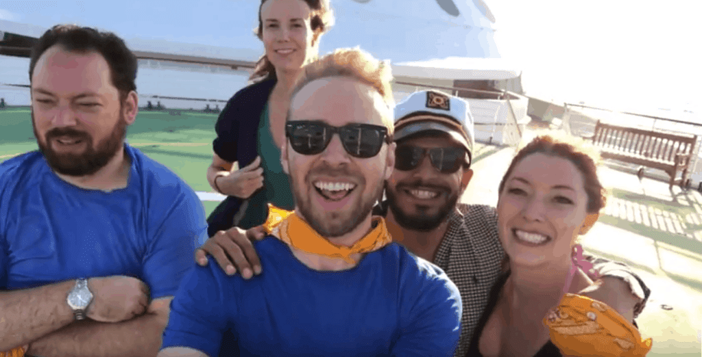 Friends on a cruise