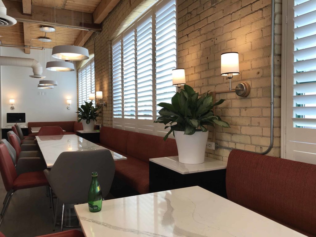 Interior view of office cafe