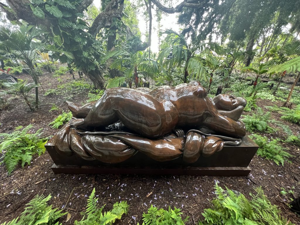 wider photo of Reclining Woman by Fernando Botero in Lanai Hawaii
