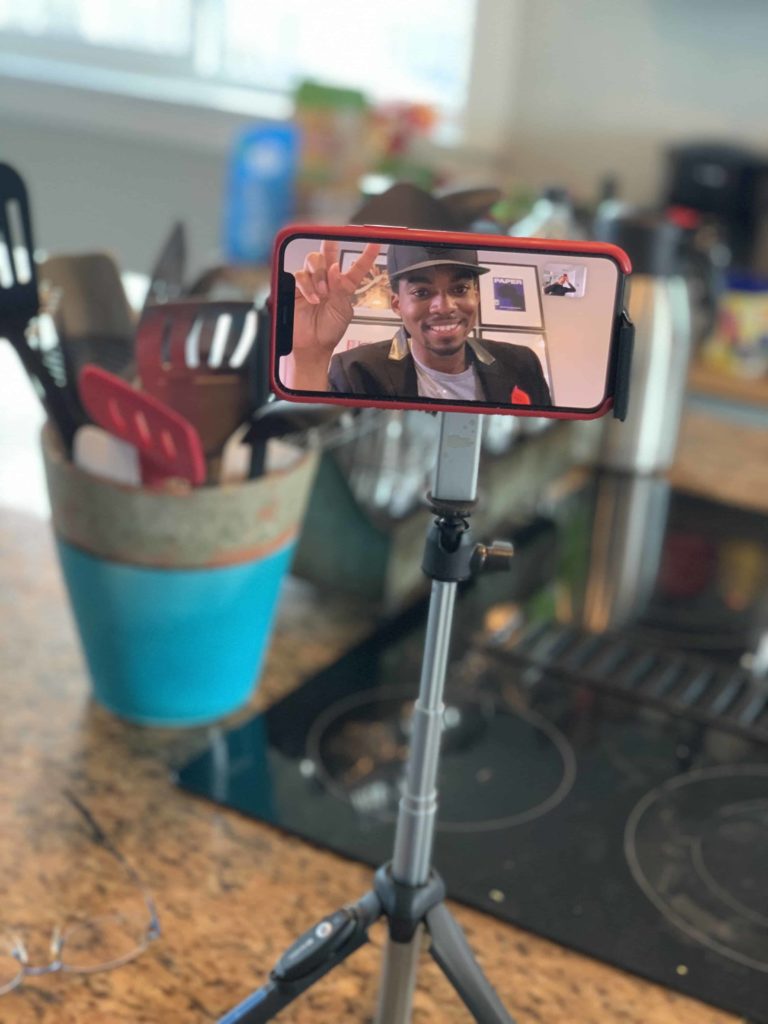 hair stylist on video chat
