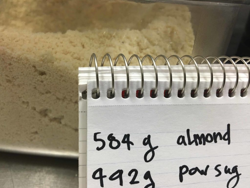 Almond flour used to make marzipan. And a recipe.