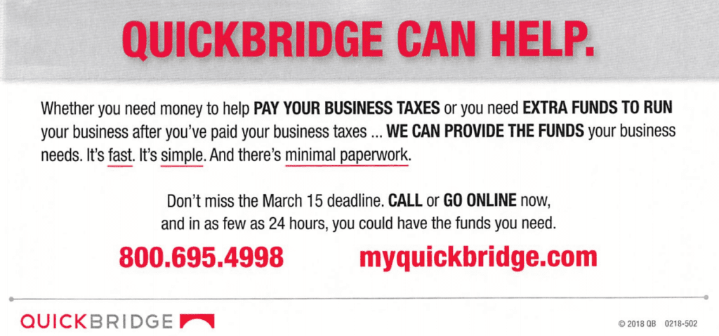 quickbridge letter