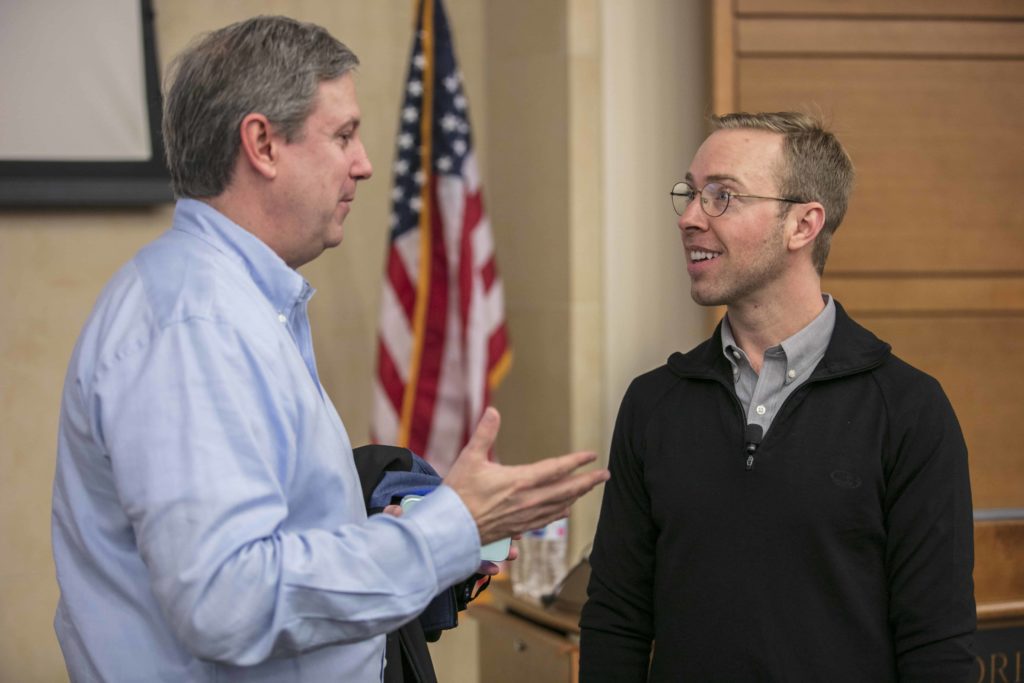 Nick Gray and Dan Cohen at Wake Forest Center for Entrepreneurship