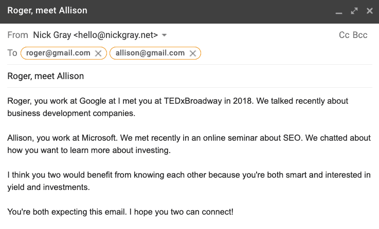 How To Introduce Someone In Email Sample