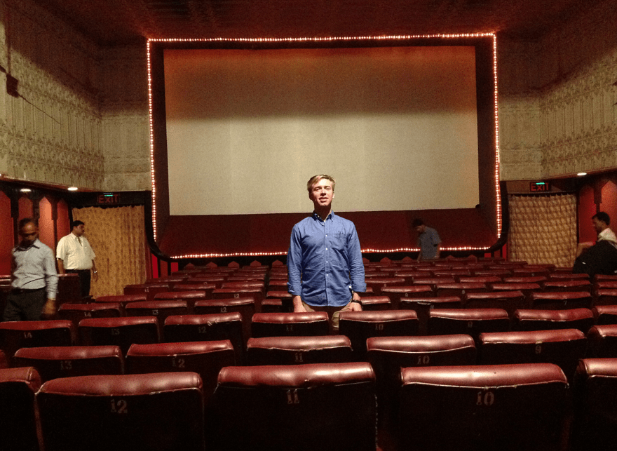 Standing at the end of a movie