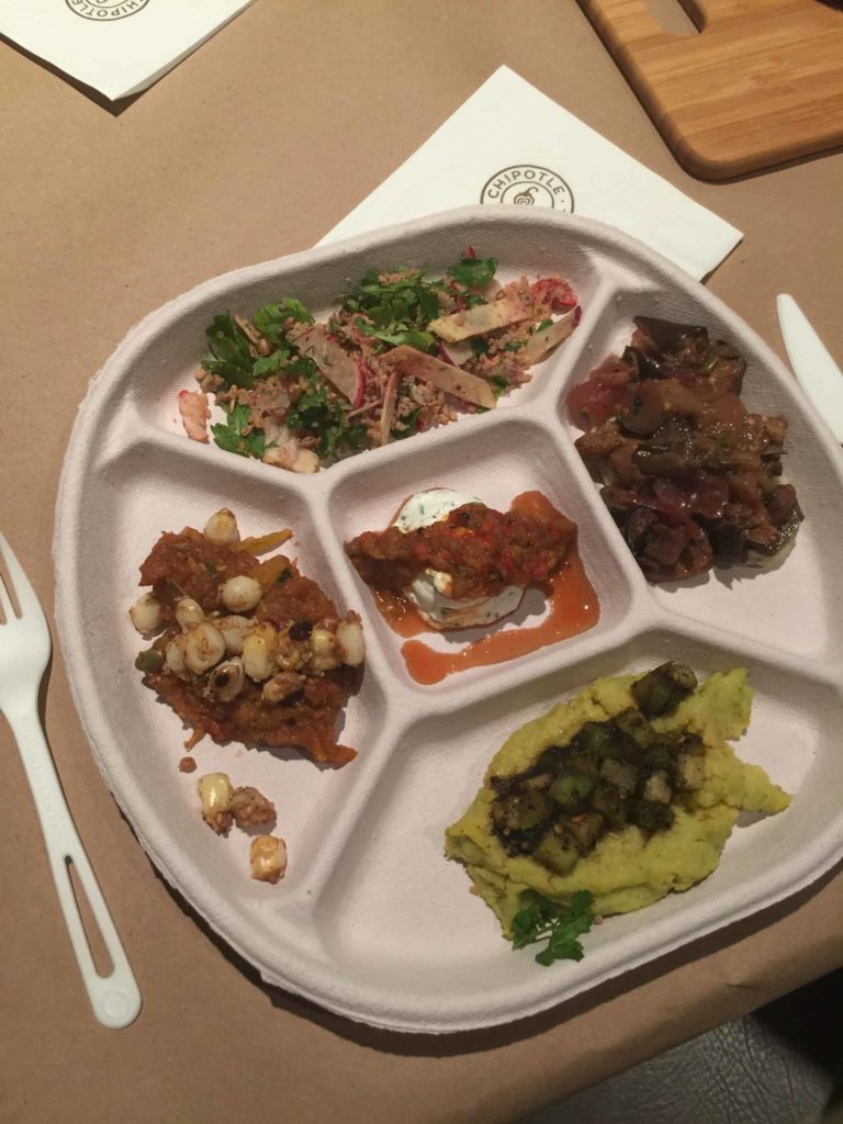 custom Chipotle vegetarian dishes which were served to all guests at TEDxMet