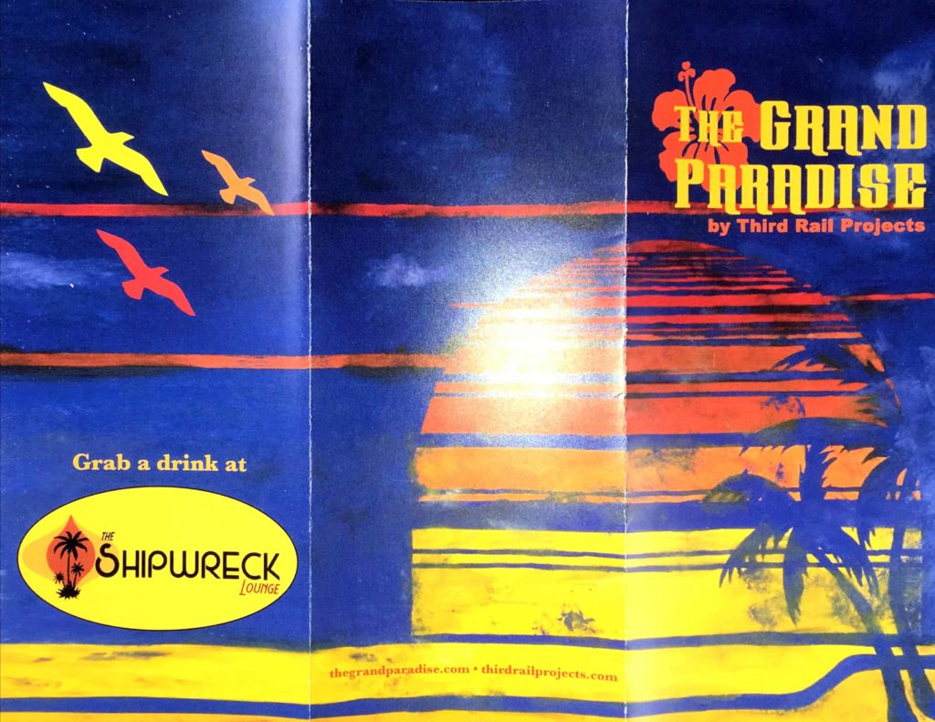 Front side of tri-fold brochure for The Grand Paradise in Williamsburg, Brooklyn