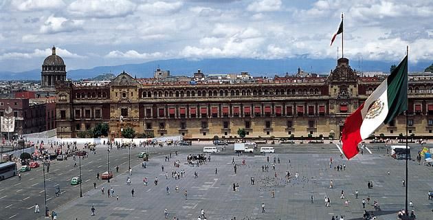 Zócalo or main plaza is the center of Centro Historico