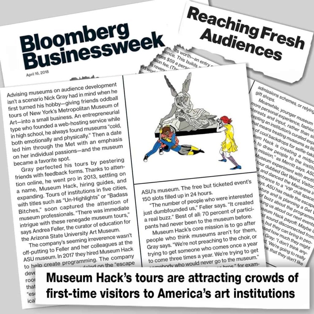 Bloomberg Businessweek - Reachig Fresh Audiences - article about Museum Hack