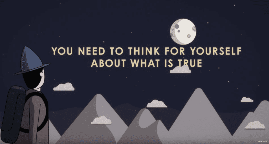 "You need to think for yourself about what is true"