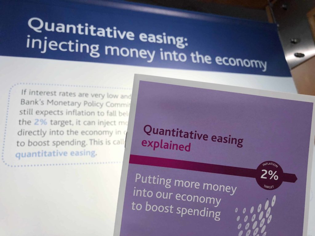 Brochure from the Bank of England which says Quantitative easing explained