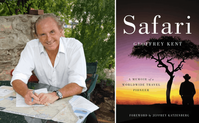 Geoffrey Kent - Safari - Author and the book cover