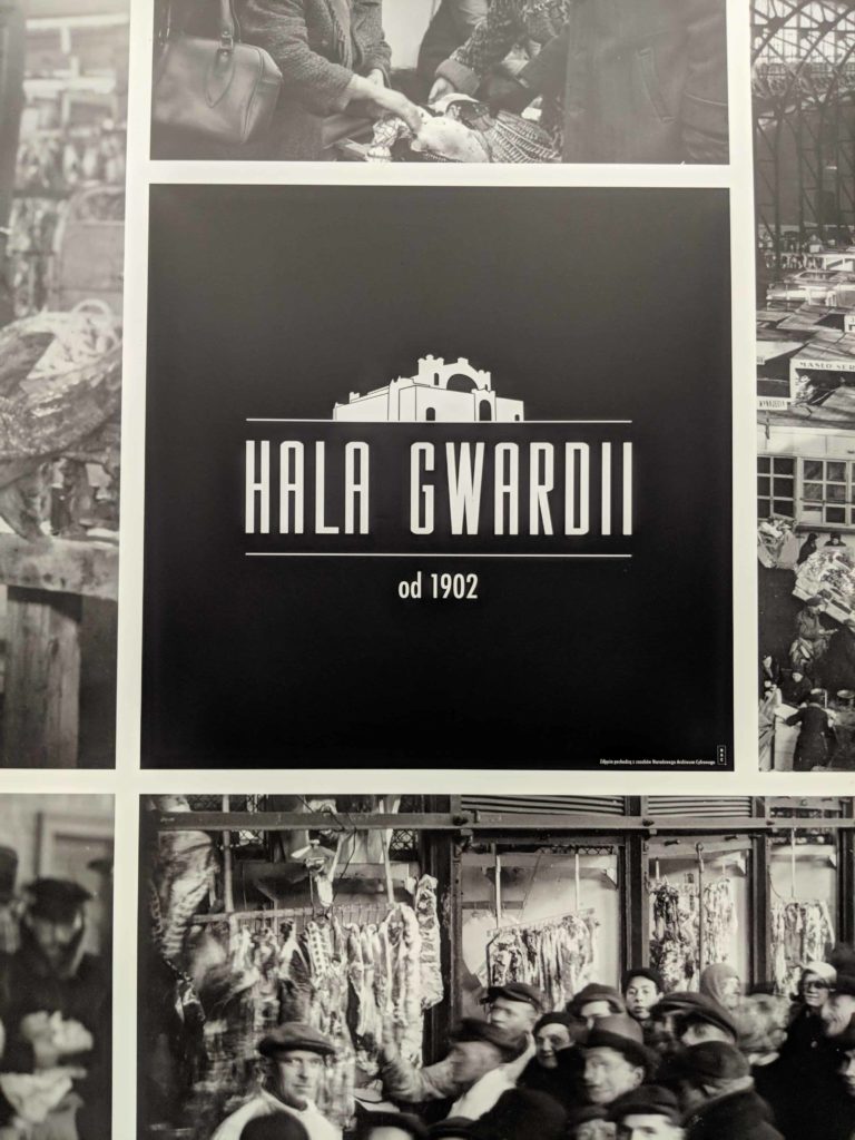 Sign for Hala Gwardii in Warsaw, Poland