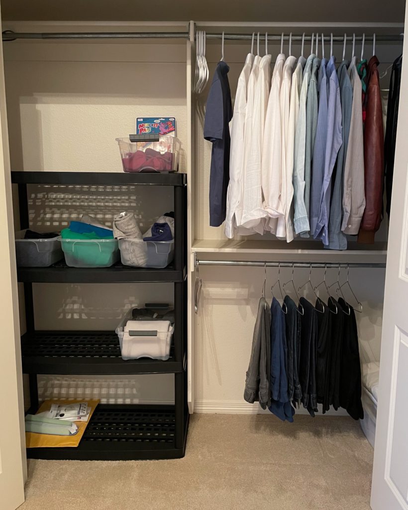 My Frisco Texas suburban home closet that has had some help from a professional organizer