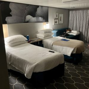 bedroom on a cruise ship